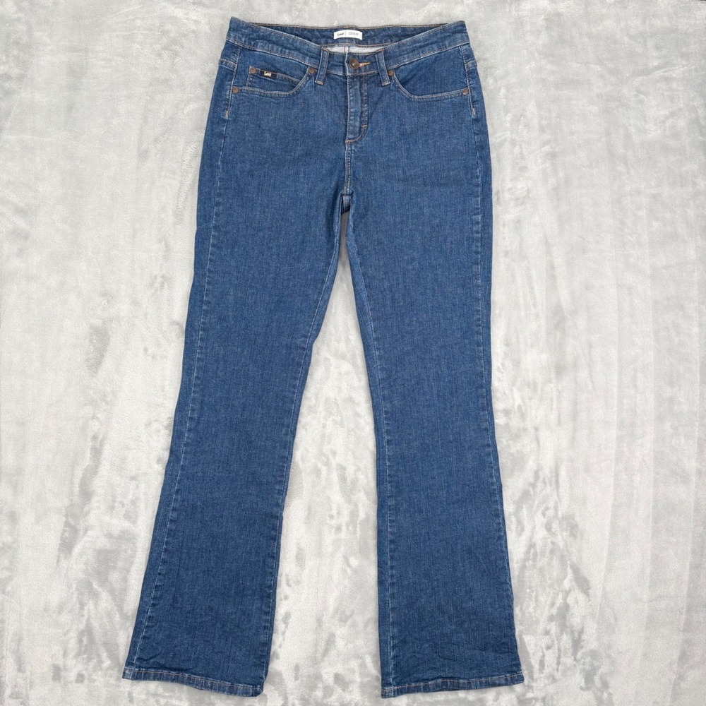 Lee Jeans Womens 8 Fits 29x32.5 Medium Wash Lower On‎ The Waist Bootcut Stretch